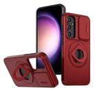 For Samsung Galaxy S23 FE 5G Camshield MagSafe Ring Holder Armor Phone Case(Red) - 1