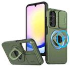 For Samsung Galaxy A15 5G Camshield MagSafe Ring Holder Armor Phone Case(Olive Green) - 1