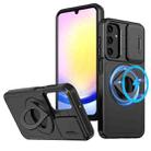 For Samsung Galaxy A25 5G Camshield MagSafe Ring Holder Armor Phone Case(Black) - 1