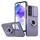 For Samsung Galaxy A35 5G Camshield MagSafe Ring Holder Armor Phone Case(Puple) - 1