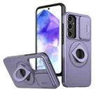 For Samsung Galaxy A55 5G Camshield MagSafe Ring Holder Armor Phone Case(Puple) - 1
