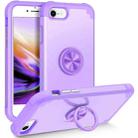 For iPhone SE 2022 / 2020 / 8 / 7 L2 Rotating Ring Holder Magnetic Phone Case(Light Purple) - 1