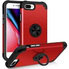 For iPhone 8 Plus / 7 Plus L2 Rotating Ring Holder Magnetic Phone Case(Red) - 1