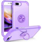 For iPhone 8 Plus / 7 Plus L2 Rotating Ring Holder Magnetic Phone Case(Light Purple) - 1