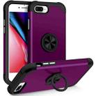 For iPhone 8 Plus / 7 Plus L2 Rotating Ring Holder Magnetic Phone Case(Dark Purple) - 1