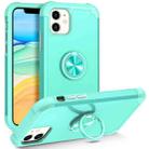 For iPhone 11 L2 Rotating Ring Holder Magnetic Phone Case(Mint Green) - 1