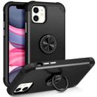 For iPhone 11 L2 Rotating Ring Holder Magnetic Phone Case(Black) - 1