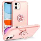 For iPhone 11 L2 Rotating Ring Holder Magnetic Phone Case(Rose Gold) - 1