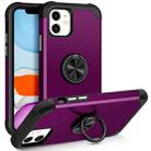 For iPhone 11 L2 Rotating Ring Holder Magnetic Phone Case(Dark Purple) - 1