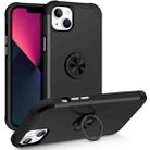 For iPhone 13 L2 Rotating Ring Holder Magnetic Phone Case(Black) - 1