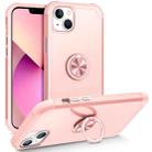 For iPhone 13 L2 Rotating Ring Holder Magnetic Phone Case(Rose Gold) - 1