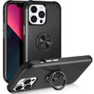 For iPhone 13 Pro L2 Rotating Ring Holder Magnetic Phone Case(Black) - 1