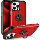 For iPhone 15 Pro Max L2 Rotating Ring Holder Magnetic Phone Case(Red) - 1