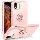 For iPhone XR L2 Rotating Ring Holder Magnetic Phone Case(Rose Gold) - 1