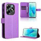 For Itel S23+ S681LN Diamond Texture Leather Phone Case(Purple) - 1