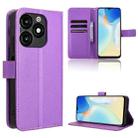 For itel A70 A665L Diamond Texture Leather Phone Case(Purple) - 1