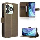 For itel A50 Diamond Texture Leather Phone Case(Brown) - 1