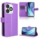 For itel A50 Diamond Texture Leather Phone Case(Purple) - 1