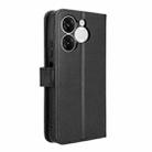 For itel A80 4G Diamond Texture Leather Phone Case(Black) - 3