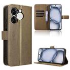 For itel A80 4G Diamond Texture Leather Phone Case(Brown) - 1