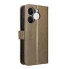 For itel A80 4G Diamond Texture Leather Phone Case(Brown) - 3