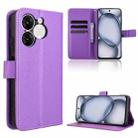 For itel A80 4G Diamond Texture Leather Phone Case(Purple) - 1