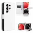 For itel S25 Ultra 4G Diamond Texture Leather Phone Case(White) - 1