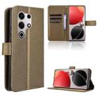 For itel S25 Ultra 4G Diamond Texture Leather Phone Case(Brown) - 1