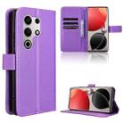 For itel S25 Ultra 4G Diamond Texture Leather Phone Case(Purple) - 1