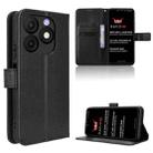 For itel Zeno 10 Diamond Texture Leather Phone Case(Black) - 1