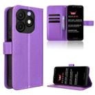 For itel Zeno 10 Diamond Texture Leather Phone Case(Purple) - 1
