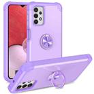 For Samsung Galaxy A13 4G / 5G / A32 5G L2 Rotating Ring Holder Magnetic Phone Case(Light Purple) - 1