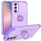 For Samsung Galaxy A54 5G L2 Rotating Ring Holder Magnetic Phone Case(Light Purple) - 1