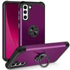 For Samsung Galaxy S21 5G L2 Rotating Ring Holder Magnetic Phone Case(Dark Purple) - 1