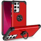 For Samsung Galaxy S21 Ultra 5G L2 Rotating Ring Holder Magnetic Phone Case(Red) - 1