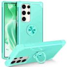 For Samsung Galaxy S22 Ultra 5G L2 Rotating Ring Holder Magnetic Phone Case(Mint Green) - 1