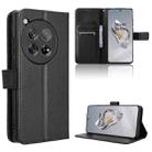 For OnePlus 12 Diamond Texture Leather Phone Case(Black) - 1