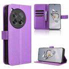 For OnePlus 12R / Ace 3 5G Diamond Texture Leather Phone Case(Purple) - 1