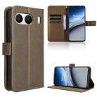 For OnePlus Nord 4 5G Diamond Texture Leather Phone Case(Brown) - 1