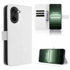 For OnePlus Ace 5 Racing 5G Diamond Texture Leather Phone Case(White) - 1