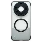For Huawei Mate 60 Edgeless Magsafe Magnetic Frosted Transparent PC Phone Case(Black) - 1