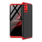 For Oppo A52 / A72 / A92 GKK Three Stage Splicing Full Coverage PC Protective Case(Black Red) - 1