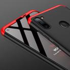 For Samsung Galaxy A11 GKK Three Stage Splicing Full Coverage PC Protective Case(Black Red) - 4