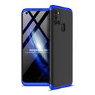 For Samsung Galaxy A21s GKK Three Stage Splicing Full Coverage PC Protective Case(Black Blue) - 1