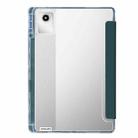 For Lenovo Tab M11 /Xiaoxin Pad 11 2024 Clear Acrylic Deformation Leather Tablet Case(Deep Green) - 3