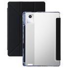 For Lenovo Tab M11 /Xiaoxin Pad 11 2024 Clear Acrylic Deformation Leather Tablet Case(Black) - 1