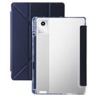 For Lenovo Tab M11 /Xiaoxin Pad 11 2024 Clear Acrylic Deformation Leather Tablet Case(Dark Blue) - 1