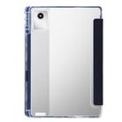 For Lenovo Tab M11 /Xiaoxin Pad 11 2024 Clear Acrylic Deformation Leather Tablet Case(Dark Blue) - 3