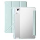 For Lenovo Tab M11 /Xiaoxin Pad 11 2024 Clear Acrylic Deformation Leather Tablet Case(Green) - 1
