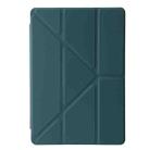 For Lenovo Xiaoxin Pad 11 2025 Clear Acrylic Deformation Leather Tablet Case(Deep Green) - 2